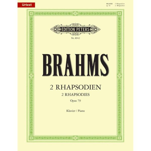 Brahms - 2 Rhapsodies - Op. 79 - Piano
