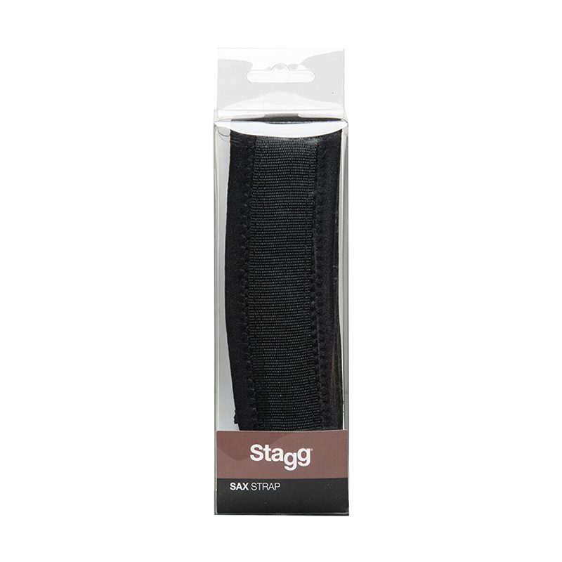 Stagg Adjustable Padded Saxophone Strap - Black - Image 3