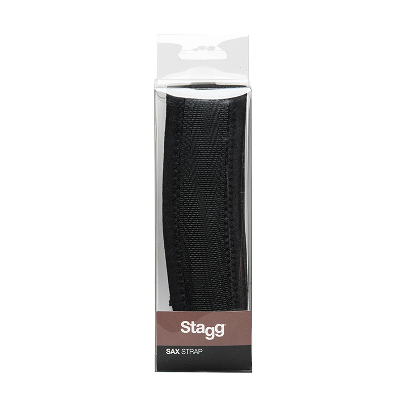 Stagg Adjustable Padded Saxophone Strap - Black - Image 3