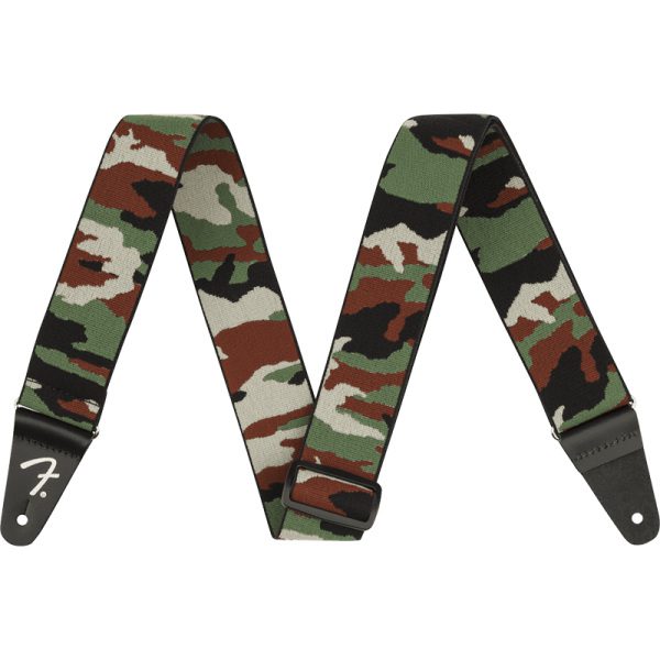 Fender Weighless Camo Guitar Strap - Woodland