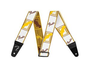 Fender Weighless 2-Inch Guitar Strap - White/Brown/Yellow