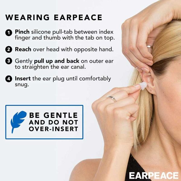 EarPeace EP03 HI-FI Hearing Protection - Black Case - White Plugs - Image 3