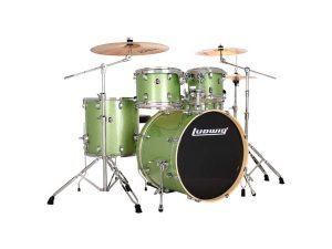 Ludwig Element Evolution 22" 5-Pc Drum Kit w/Cymbals - Mint Sparkle