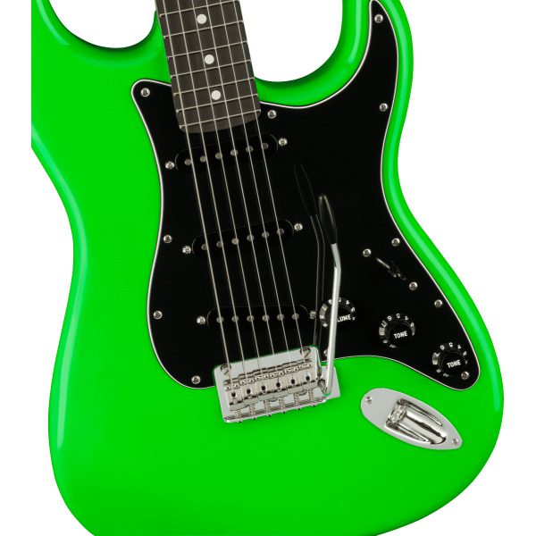 Fender Ltd Ed Player Stratocaster - Ebony Fingerboard - Neon Green - Image 2