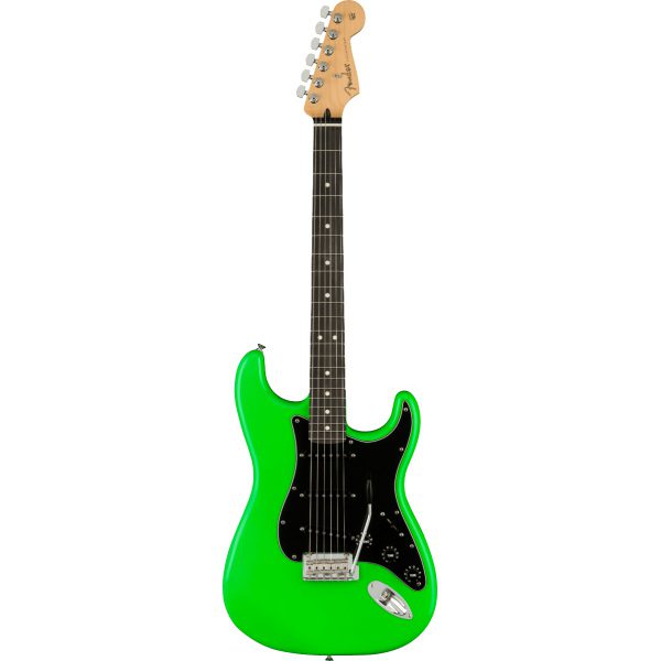 Fender Ltd Ed Player Stratocaster - Ebony Fingerboard - Neon Green - Image 4