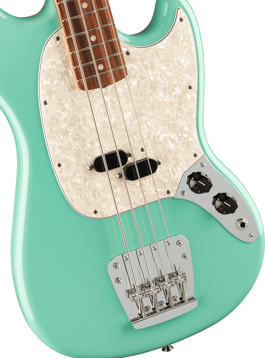 Fender Vintera 60s Mustang Bass - PF - Seafoam Green - Image 6