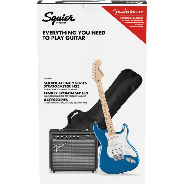 Fender Squier Affinity HSS Stratocaster Pack - Lake Placid Blue
