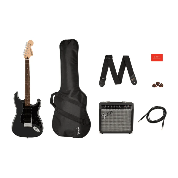 Fender Squier Affinity HSS Stratocaster Pack - Charcoal Frost Metallic - Image 6