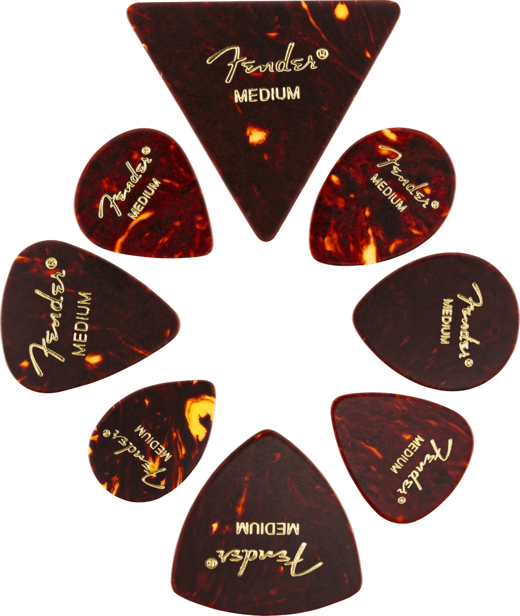 Fender All Shapes Celluloid Pick Medley - 8 Picks