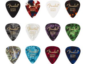Fender 351 Celluloid Medley - 12 Picks - Extra Heavy