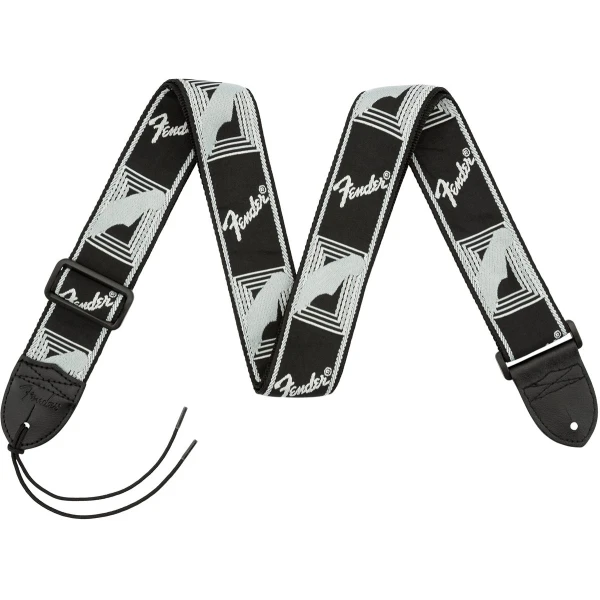 Fender 2-Inch Monogrammed Guitar Strap Black/Light Grey/Dark Grey