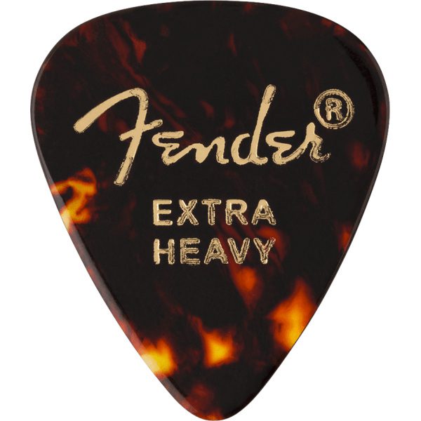 Fender 351 Shape Classic Picks - 12 Pack - Tortoiseshell - Extra Heavy