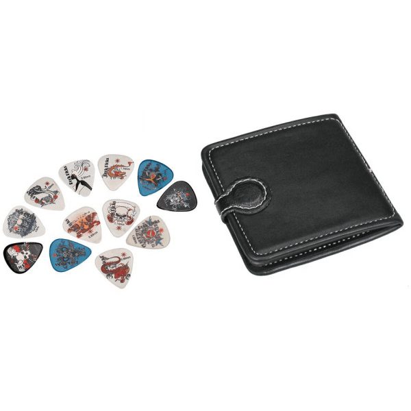 Boston PP-312 Pick Pouch w/12 Celluloid Skull Picks