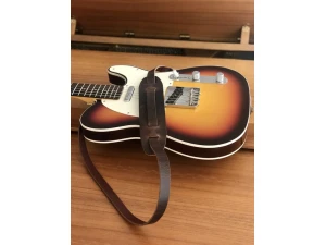 Liam's Adjustable Leather Vintage Style Guitar Strap - Brown