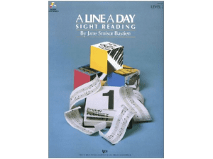 Bastien Piano Basics "A Line A Day Sight Reading: Level 2 WP259 (For The 7-11 year old beginner)