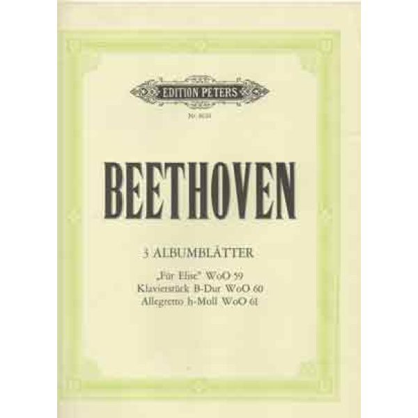 Beethoven "3 Albulblatter / 3 Album Pieces" - Piano