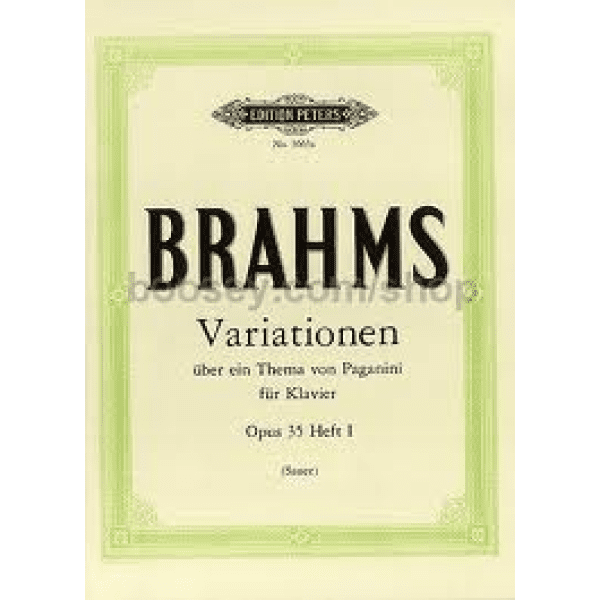 Brahms Variationen Op. 35 Heft 1 - Piano