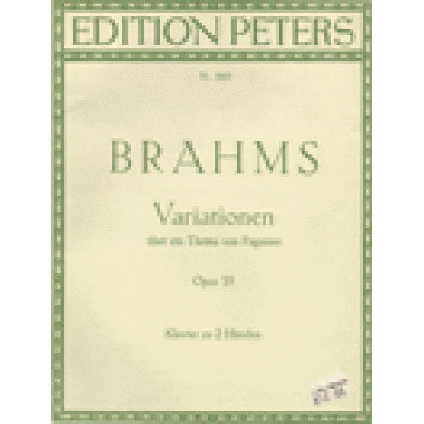 Brahms Variations on a Theme of Paganini op. 35 - Piano.