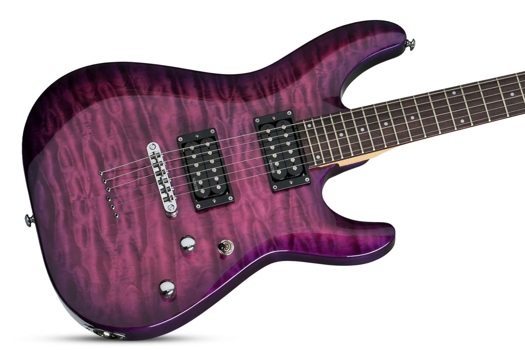 Schecter C-6 Plus Electric Magenta - Image 5