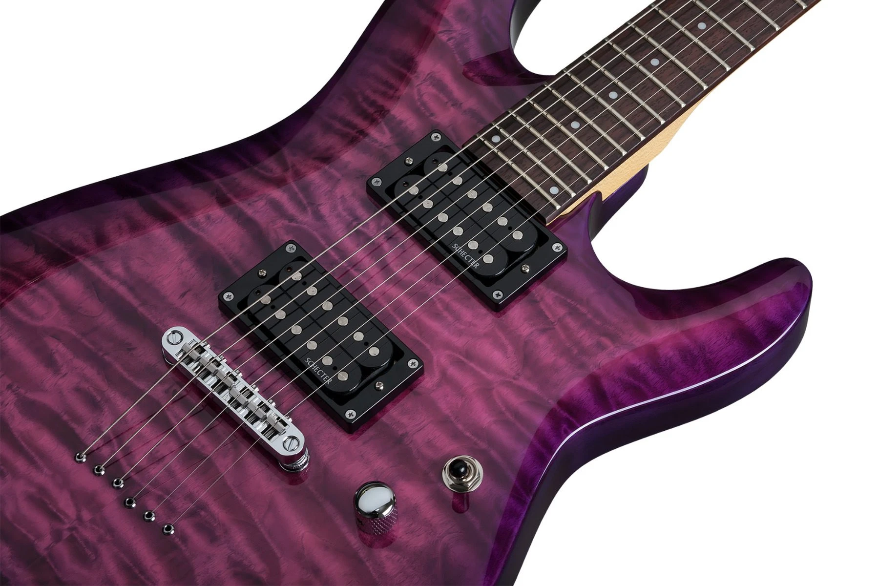 Schecter C-6 Plus Electric Magenta - Image 3
