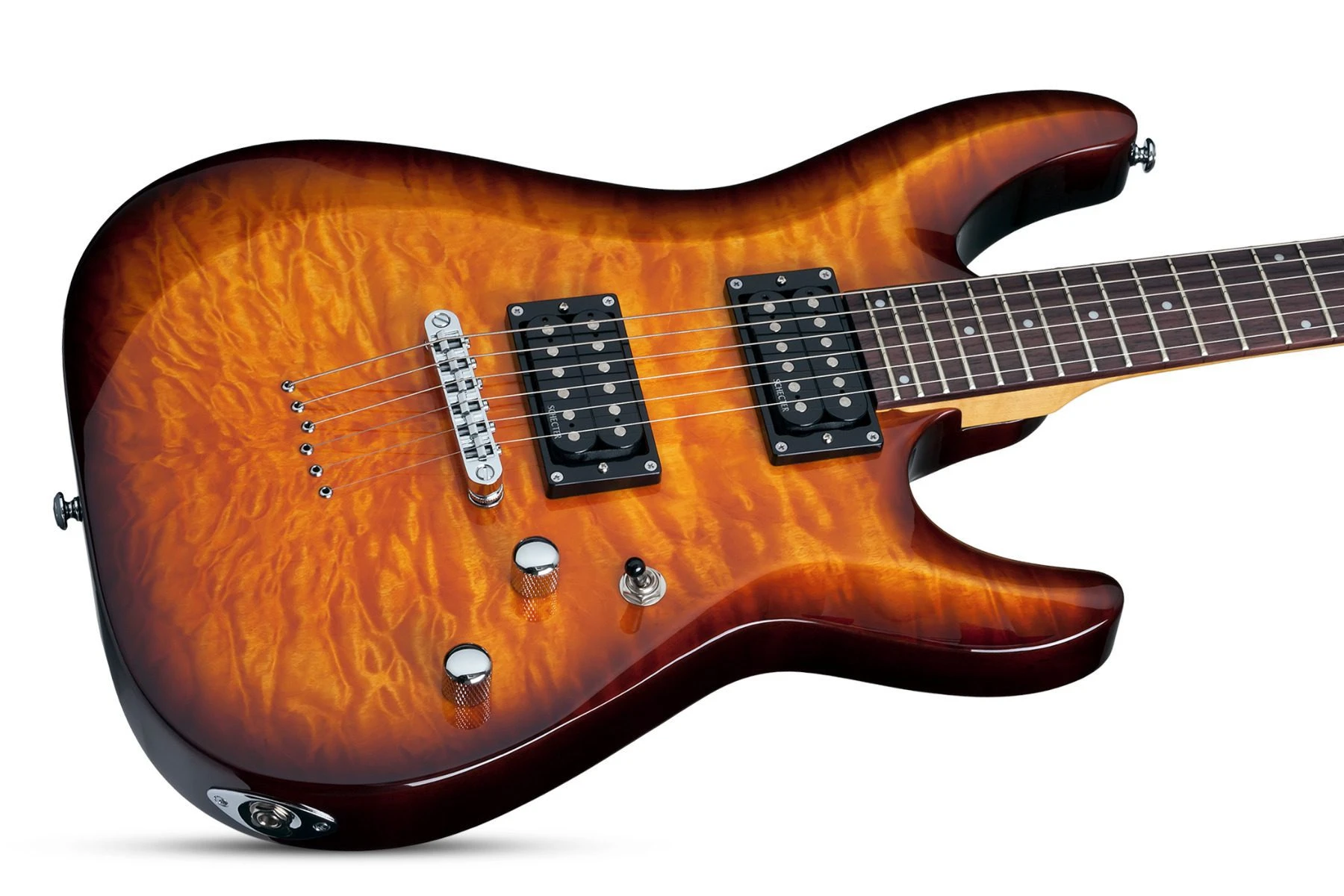 Schecter C-6 Plus Vintage Sunburst - Image 2