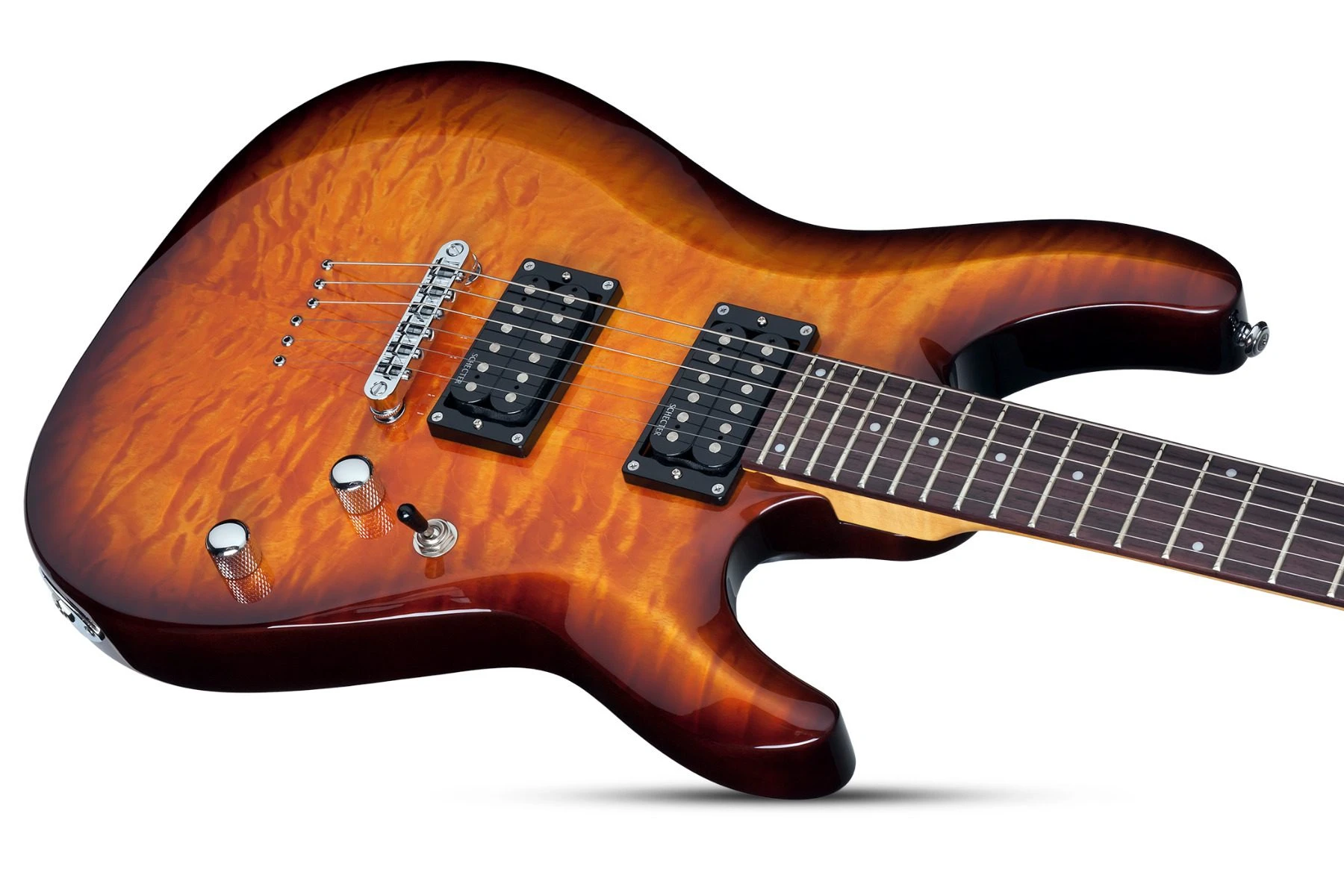 Schecter C-6 Plus Vintage Sunburst - Image 6
