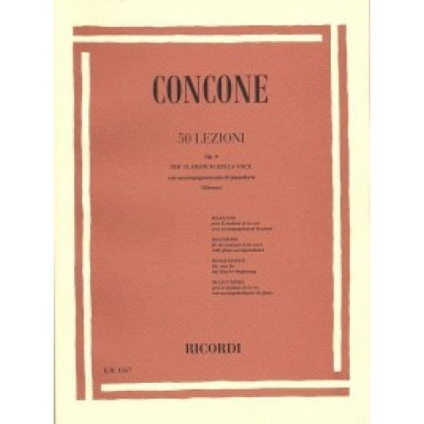 Concone: 50 Lessons for the Medium Voice with Piano Accompaniment