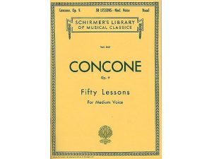 Concone: Fifty Lessons for Medium Voice Op. 9 (Voice & Piano Accompaniment)