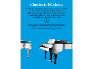 Classics to Moderns Book 2 for Piano.