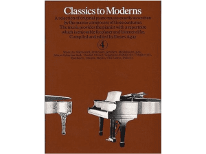Classics to Moderns Book 4 for Piano.