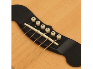 D'Addario Injected Molded Bridge and End Pin Set - Ivory w/Black Dot