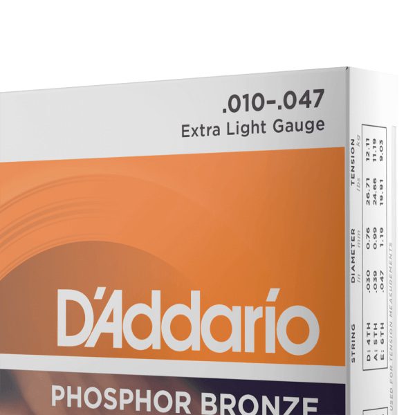 D'addario EJ15 Phosphor Bronze (.10-.47) Acoustic Extra Light - Image 3