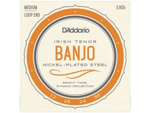 D'addario EJ63I Irish Tenor (.12-.36) 4-String Banjo