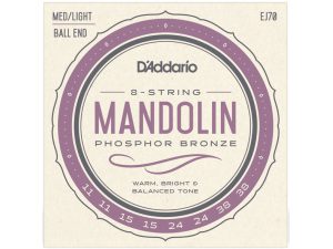 D'addario EJ70 PB Mandolin (.11-.38) Medium/Light - Ball End