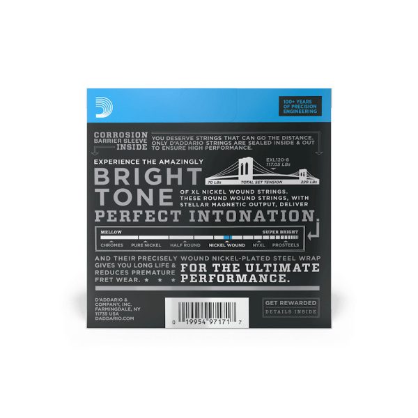 D'addario EXL120-8 Nickel 8 String (.09-.65) Regular Light - Image 2