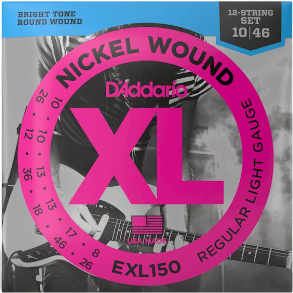D'addario EXL150 10-46 Regular Light 12-String Electric Guitar Strings