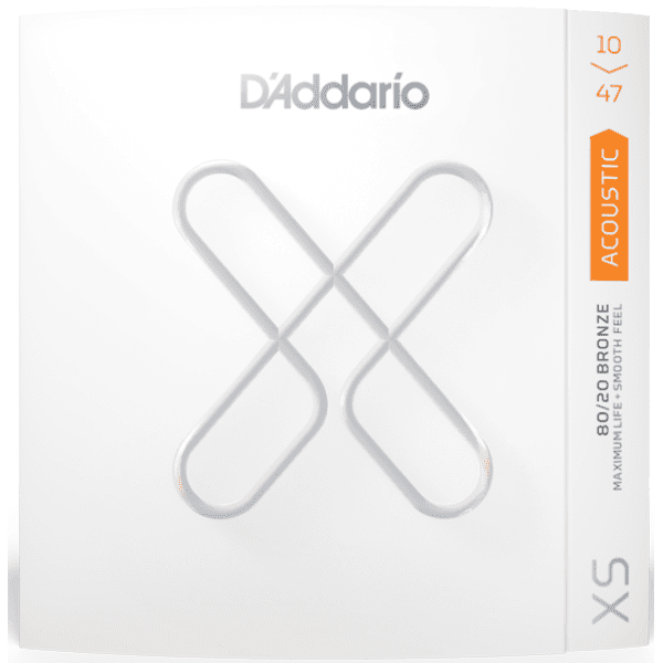 D'addario XS 10-47 Extra Light 80/20 Bronze Coated Acoustic Guitar Strings