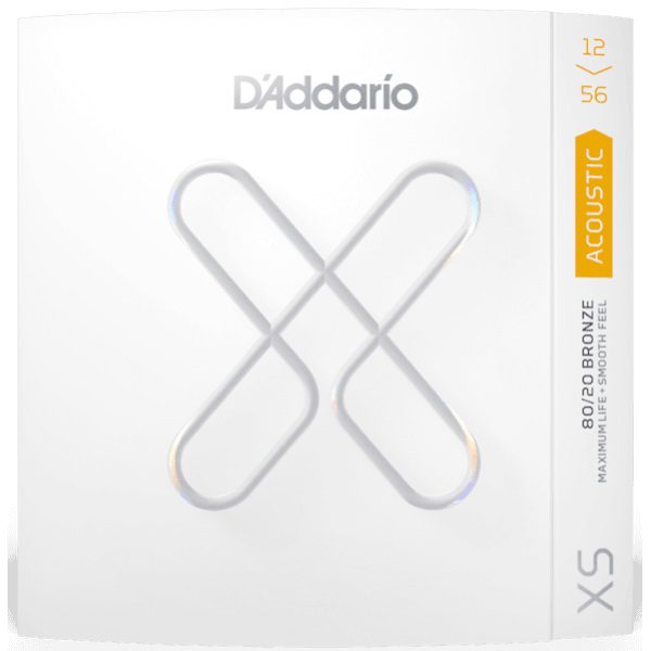 D'addario XS 12-56 Light Top/Medium Bottom Coated Acoustic Guitar Strings