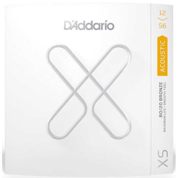 D'addario XS 12-56 Light Top/Medium Bottom Coated Acoustic Guitar Strings