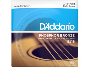 D'addario EJ16 Phosphor Bronze (.12-.53) Acoustic Light