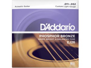 D'addario EJ26 Phosphor Bronze (.11-.52) Acoustic Custom Light