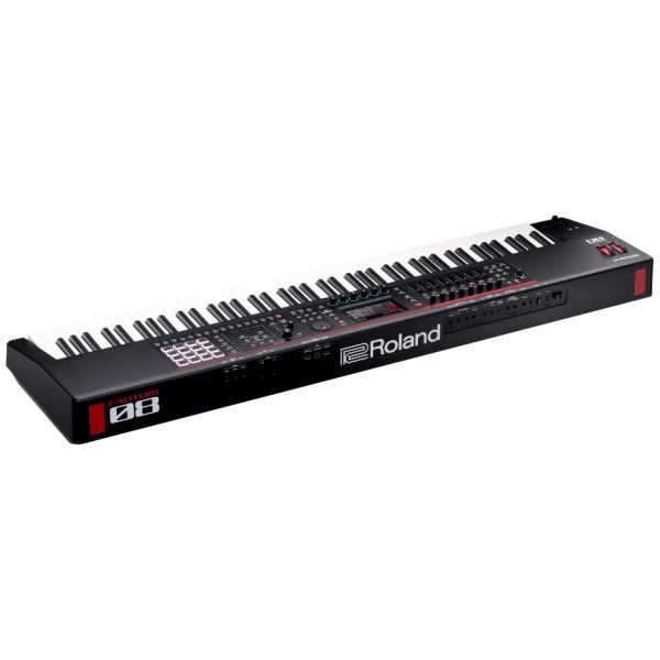 Roland FANTOM-08 w/Double Braced Keyboard Stand - Image 3