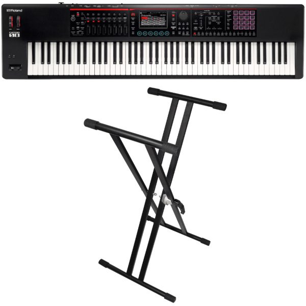 Roland FANTOM-08 w/Double Braced Keyboard Stand