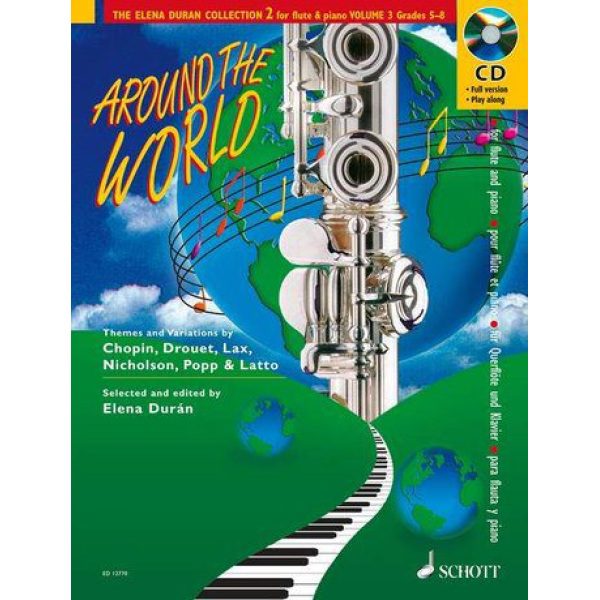 Around the World: Airs and Variation for Flute (CD Included) - Elena Duran