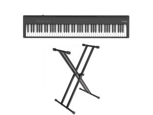 Roland FP-30X BK Digital/Stage Piano + Double Braced Keyboard Stand