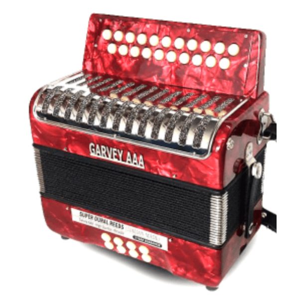 Garvey AAA Super Beginner Button Accordion - Red