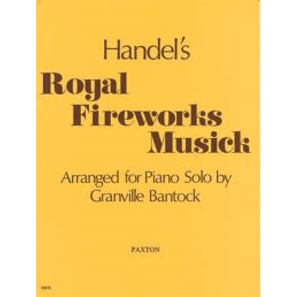 Handel Royal Fireworks Music - Piano