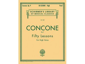 Concone: Fifty Lessons for High Voice Op. 9 (Voice and Piano Accompaniment)
