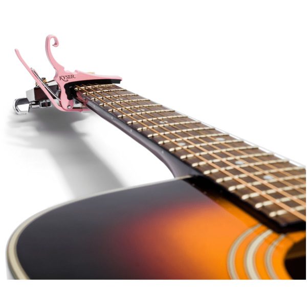 Kyser Quick-Change Acoustic Capo - 6 String - Pink - Image 2