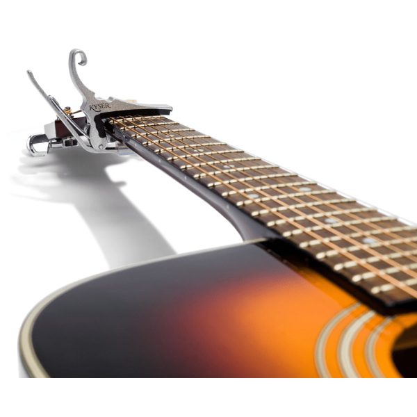 Kyser Quick-Change Acoustic Capo - 6 String - Silver - Image 2